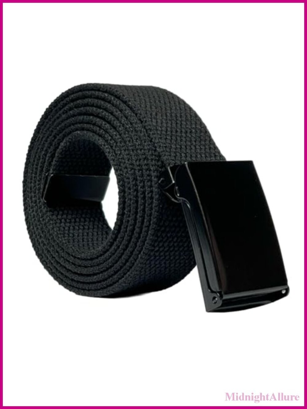 Canvas Web Belt Cut to Fit Up to 57" Flip-Top Military Buckle 1.25" Wide